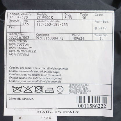  Hermes 2022 21-5257 100% Cotton Cut Single Tailored Jacket Navy 56