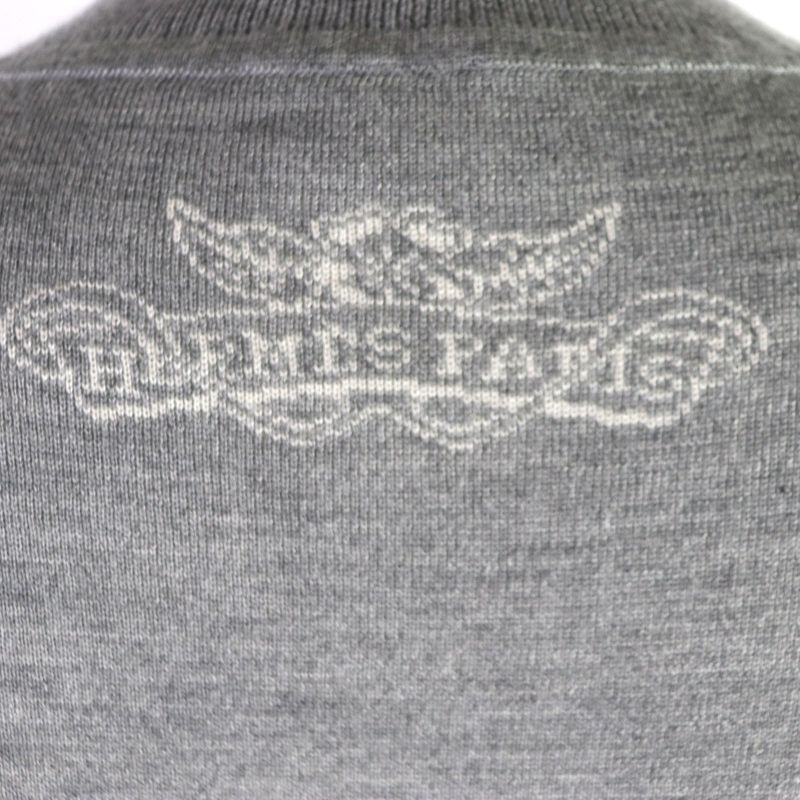 Hermes Jungle Rub Cashmere Silk Mock Neck Knit Dress Grey 34 Made In Italy