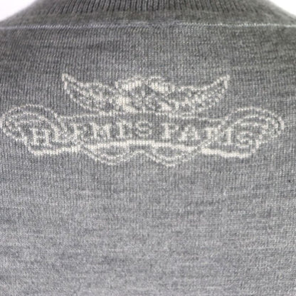Hermes Jungle Rub Cashmere Silk Mock Neck Knit Dress Grey 34 Made In Italy