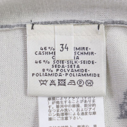 Hermes Jungle Rub Cashmere Silk Mock Neck Knit Dress Grey 34 Made In Italy