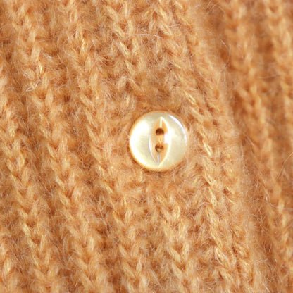 Celine 2021 2a38t377n Mohair Silk Cropped Knit Cardigan Orange XS Made In