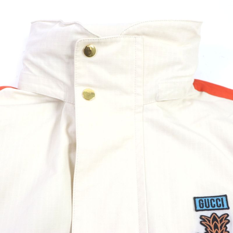  Gucci 22SS 669142 Hooded Zip Jacket With Pineapple Embroidery And Appliques