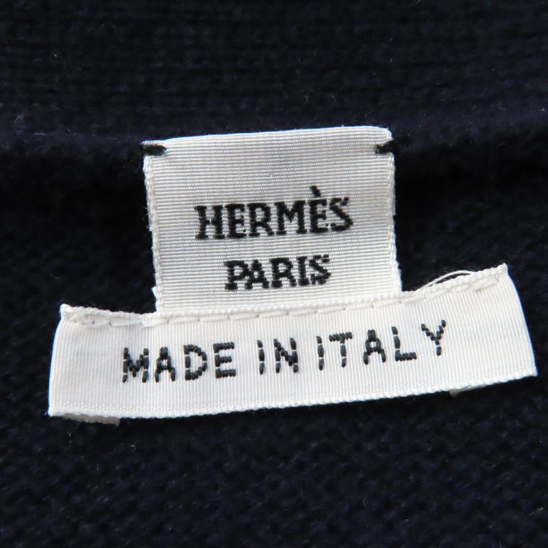 Hermes 2019 100% Wool H Pattern With Serie Buttons Oversilhouette Long Sleeves