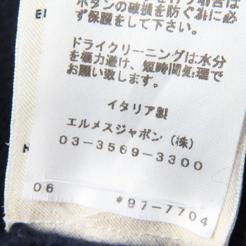 Hermes 2019 100% Wool H Pattern With Serie Buttons Oversilhouette Long Sleeves