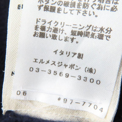 Hermes 2019 100% Wool H Pattern With Serie Buttons Oversilhouette Long Sleeves