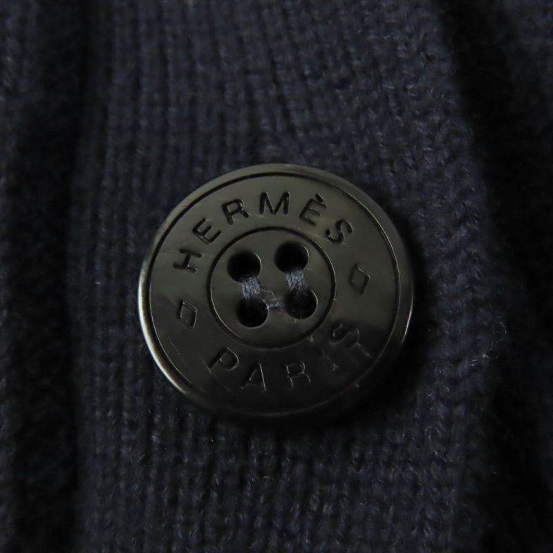 Hermes 2019 100% Wool H Pattern With Serie Buttons Oversilhouette Long Sleeves