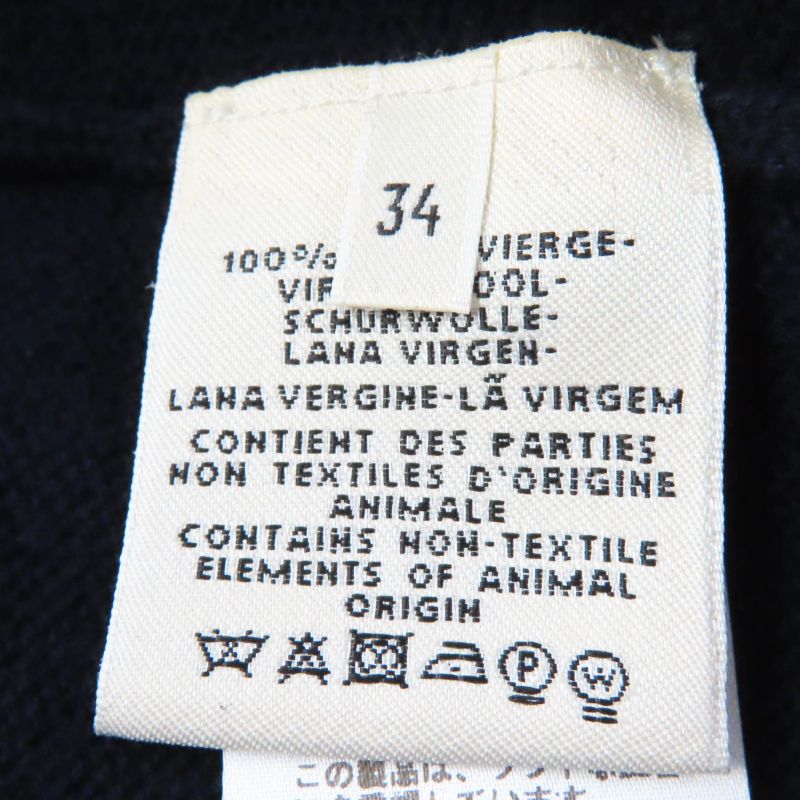 Hermes 2019 100% Wool H Pattern With Serie Buttons Oversilhouette Long Sleeves