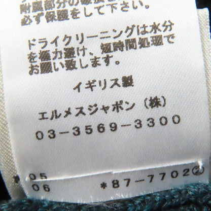 Hermes 100% Cashmere Short-sleeved Knit Top With H Plate Green Tone 38 Made In