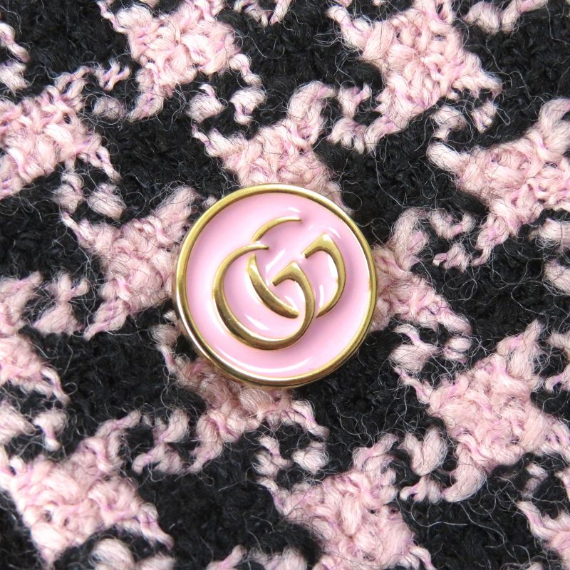 Gucci 2021 674323 Zahxm Wool 100% Silk Lining With GG Buttons Staggered