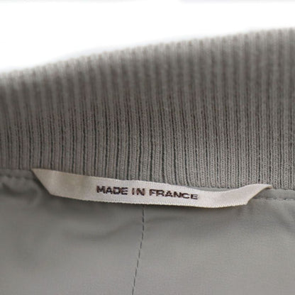 Hermes 23SS Lamb Leather Two Composite Ribbed Zip Up Jacket Gray 50 Made In