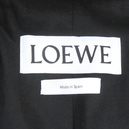 LOEWE D1268178ch Anagram Button Suede Leather Biker Jacket Double Riders