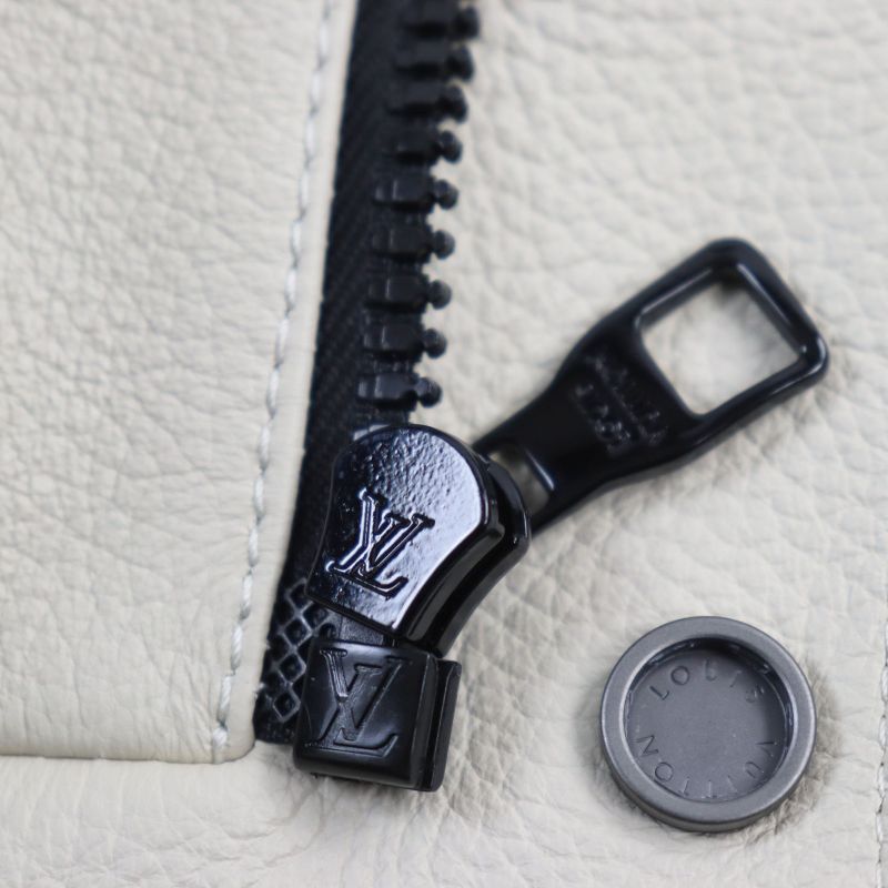 Louis Vuitton 24SS 1afagq Leather And Nylon Blouson Jacket With Padding Jacket