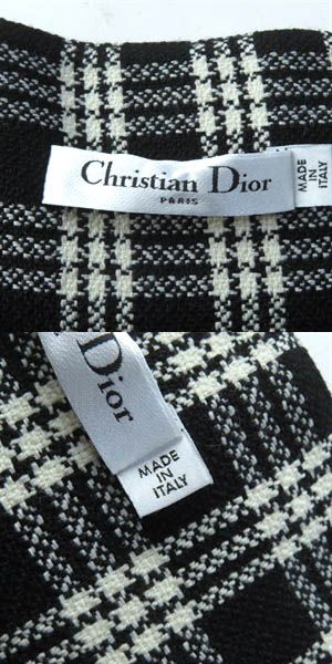 Christian DIOR 22AW 251j80a1244 Silk Blend Lining Worn On Runway Checked Box