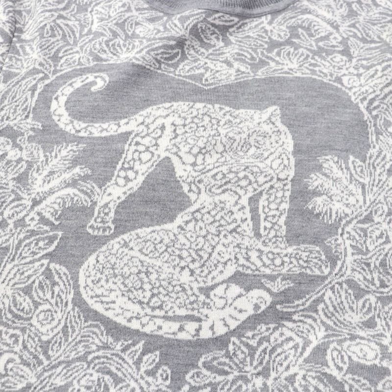 Hermes 2019 Cashmere Silk Blend Jungle Love Animal Design Long Sleeve Knit