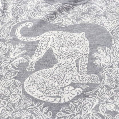 Hermes 2019 Cashmere Silk Blend Jungle Love Animal Design Long Sleeve Knit