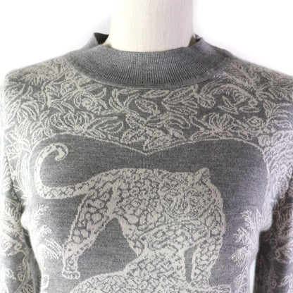 Hermes 2019 Cashmere Silk Blend Jungle Love Animal Design Long Sleeve Knit