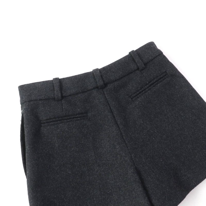 Louis Vuitton Tweed Wool Shorts Black Gray 34 With Hangers Made In France