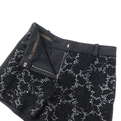 Louis Vuitton Tweed Wool Shorts Black Gray 34 With Hangers Made In France