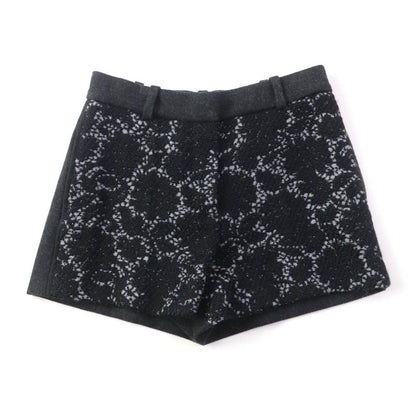 Louis Vuitton Tweed Wool Shorts Black Gray 34 With Hangers Made In France