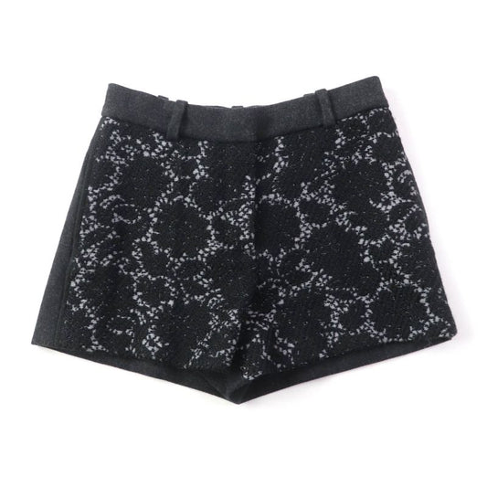 Louis Vuitton Tweed Wool Shorts Black Gray 34 With Hangers Made In France