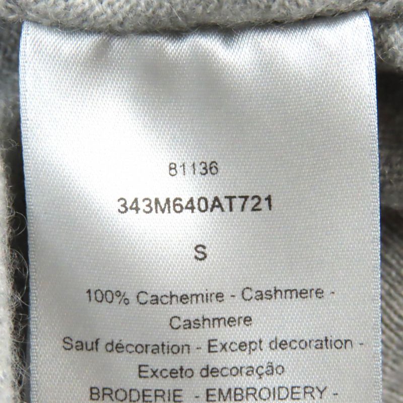 DIOR Homme DIOR Homme 23AW 343m640at721 100% Cashmere CD Interlaced Long Sleeve