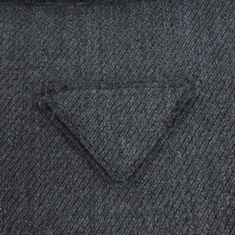 Prada 23AW Sgc362 Triangle Logo Fly Front Wool Blouson Jacket Gray 48 Made In