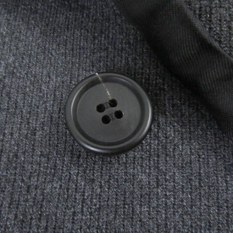 Prada 23AW Sgc362 Triangle Logo Fly Front Wool Blouson Jacket Gray 48 Made In