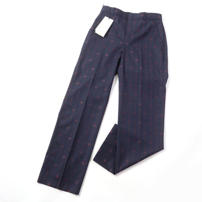 Gucci 20SS 595172 Wool Silk Blend Interlocking G Trouser Pants Bottoms Navy 38