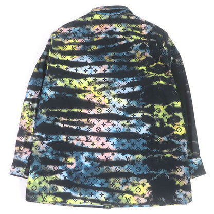 Louis Vuitton 21AW 1a9a3s Cotton Printed Monogram Tie Dye Denim Shirt Denim