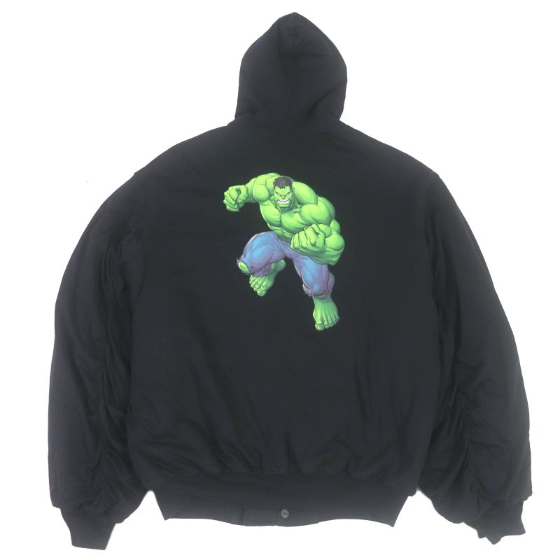 Balenciaga 21AW 657115 Marvel Collaboration Hulk Back Print Cotton Padded
