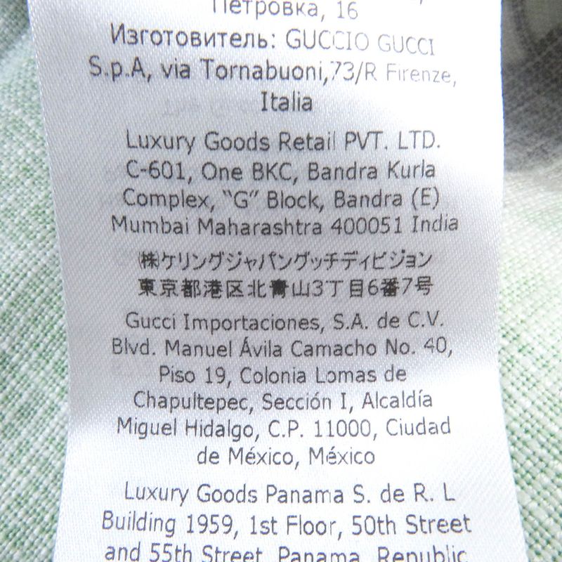 Gucci 22AW 694123 LOVE Parade Back Print Short Sleeve Aloha Shirt Bow Ring