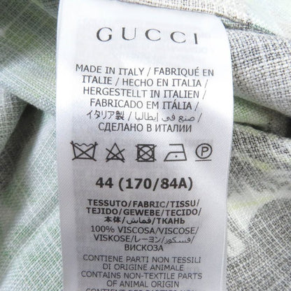Gucci 22AW 694123 LOVE Parade Back Print Short Sleeve Aloha Shirt Bow Ring