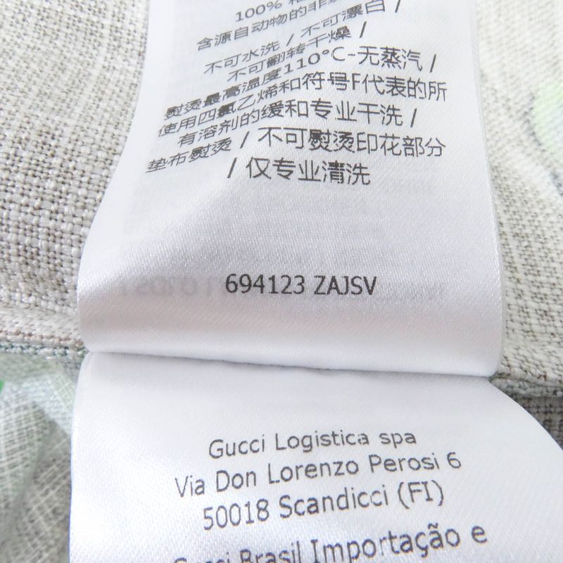 Gucci 22AW 694123 LOVE Parade Back Print Short Sleeve Aloha Shirt Bow Ring