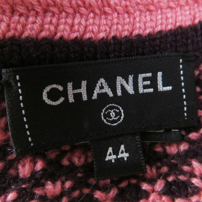 CHANEL 2023 P75435 With Coco Mark Buttons 100% Cashmere Knit Dress/janska Pink