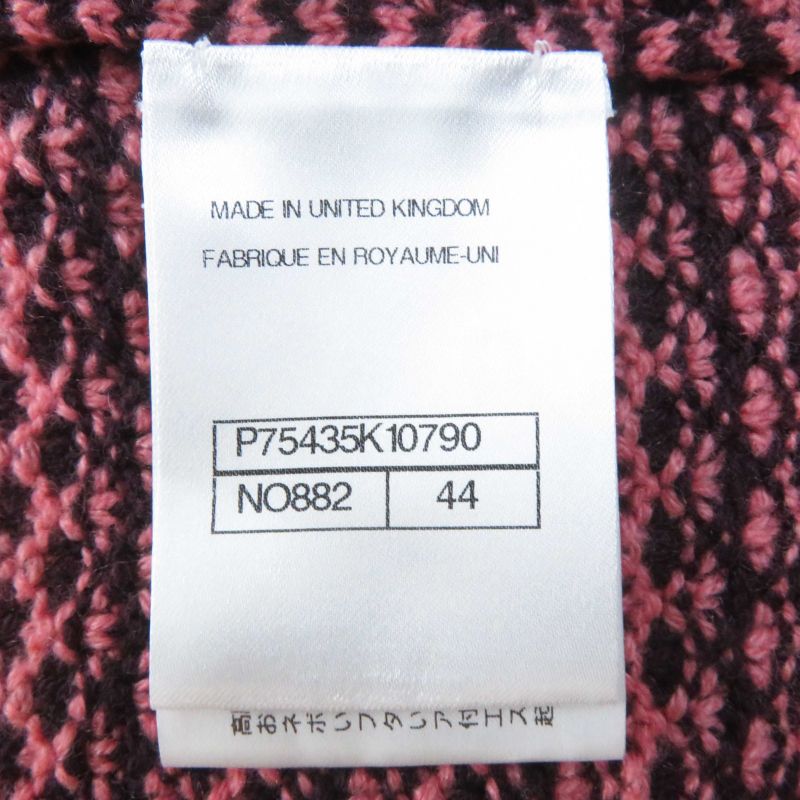 CHANEL 2023 P75435 With Coco Mark Buttons 100% Cashmere Knit Dress/janska Pink
