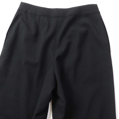 CHANEL Vintage 98C P10018 Wool Cropped Pants With Coco Mark Buttons Black 36