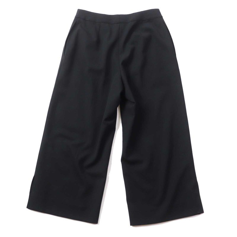 CHANEL Vintage 98C P10018 Wool Cropped Pants With Coco Mark Buttons Black 36