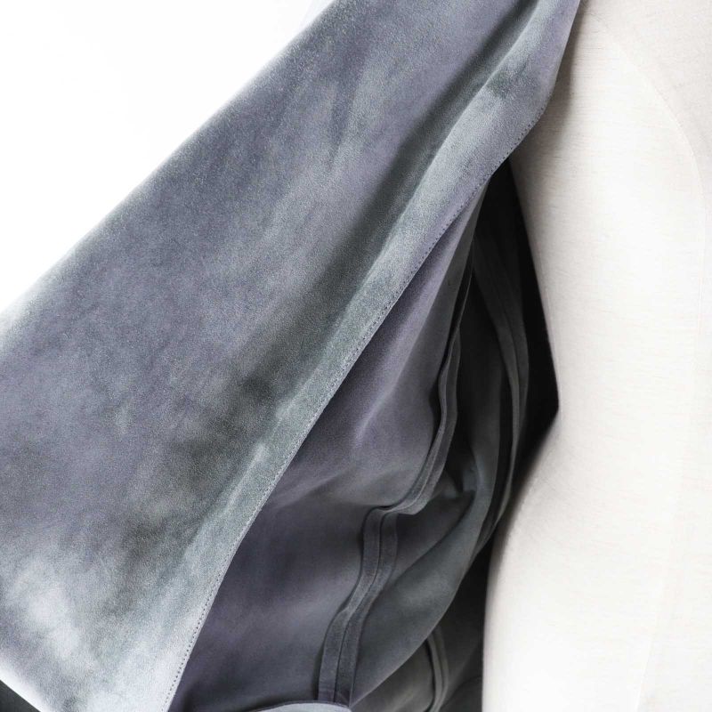 Celine 28w556319 Phoebe Philo Belted Calfskin Long Wrap Coat Leather Coat Gray