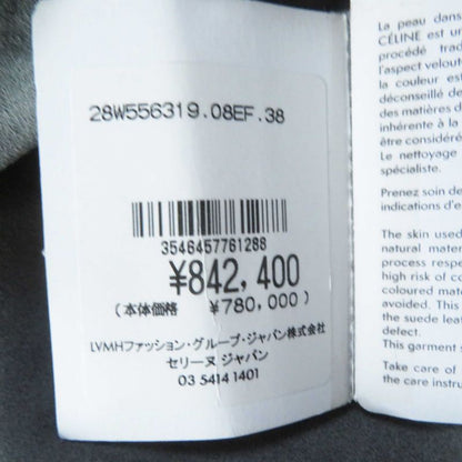 Celine 28w556319 Phoebe Philo Belted Calfskin Long Wrap Coat Leather Coat Gray