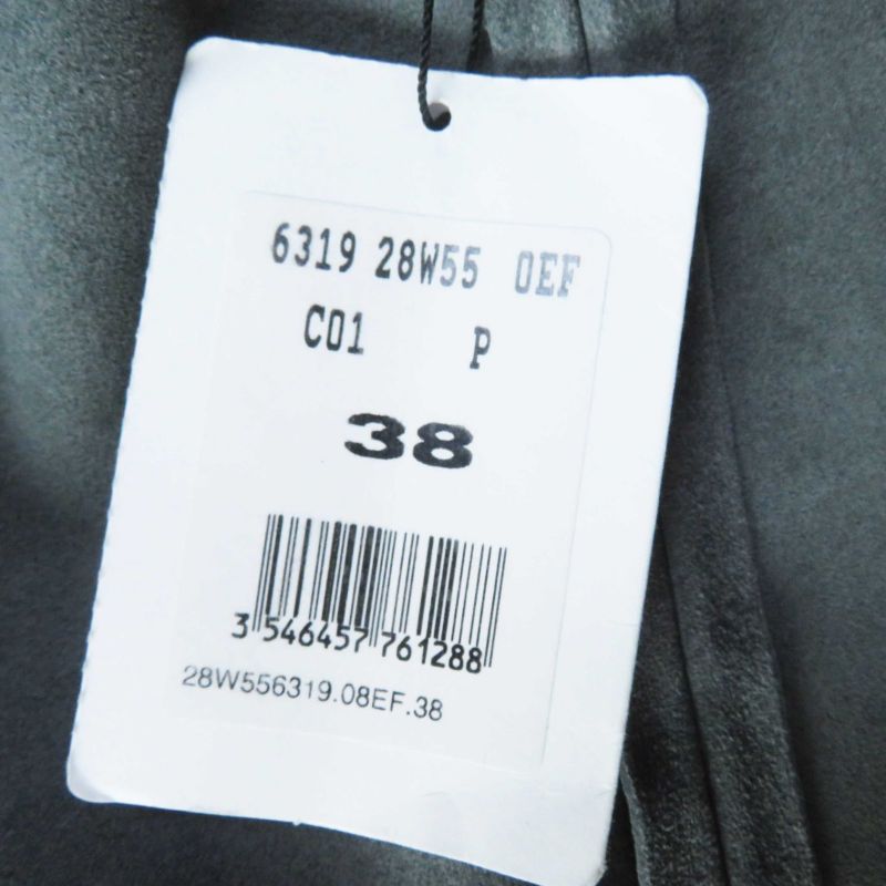 Celine 28w556319 Phoebe Philo Belted Calfskin Long Wrap Coat Leather Coat Gray