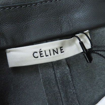 Celine 28w556319 Phoebe Philo Belted Calfskin Long Wrap Coat Leather Coat Gray