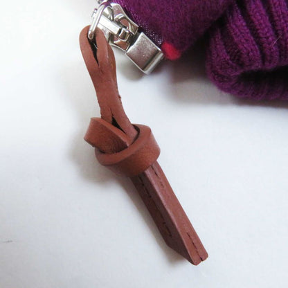 Hermes 2023 3e0224dz 100% Cashmere Double Face Zip Up Blouson/jacket Purple 40