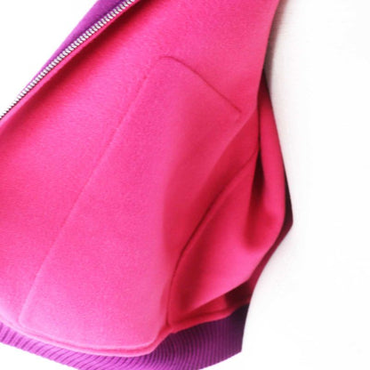 Hermes 2023 3e0224dz 100% Cashmere Double Face Zip Up Blouson/jacket Purple 40