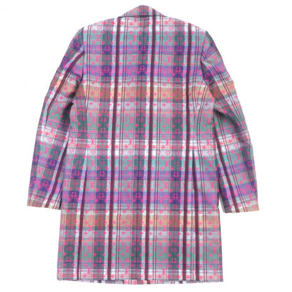  Louis Vuitton 2021 Madras Check Monogram Logo Chester Coat Pink Multi 48 With