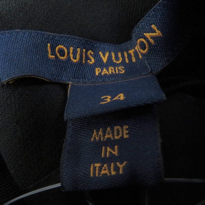 Louis Vuitton 2022 Wool Silk Preppy Martingale Dress With Lace LV Buttons Black