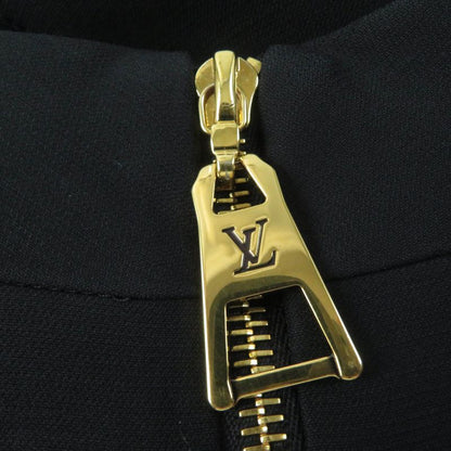 Louis Vuitton 2022 Wool Silk Preppy Martingale Dress With Lace LV Buttons Black