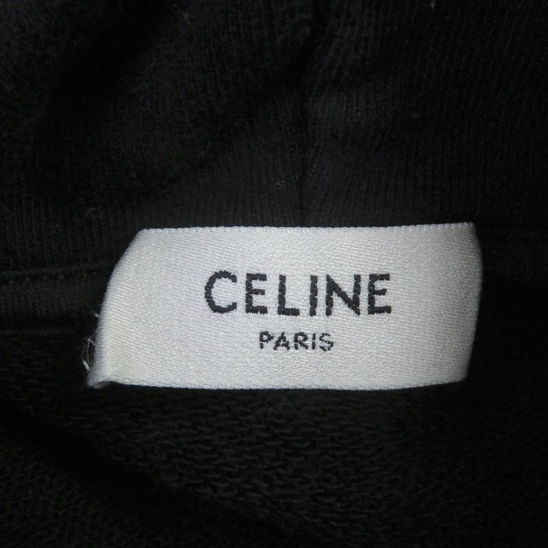 Celine 23AW 2y99d670q 100% Cotton Message Print Pullover Hoodie