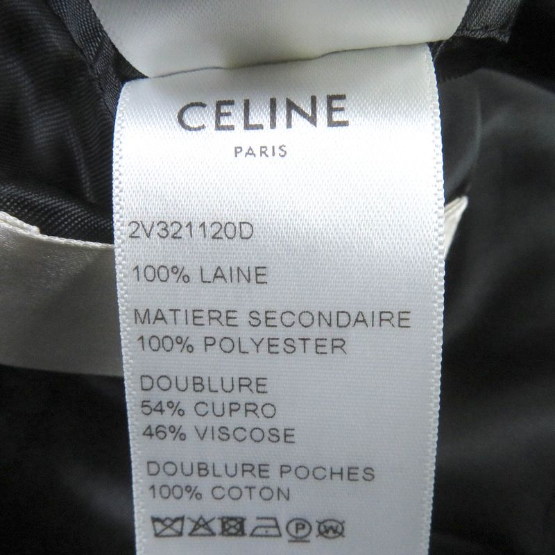 Celine 2v321120d Peak Collar Long Tuxedo Jacket Grand Poudre Tailored Jacket