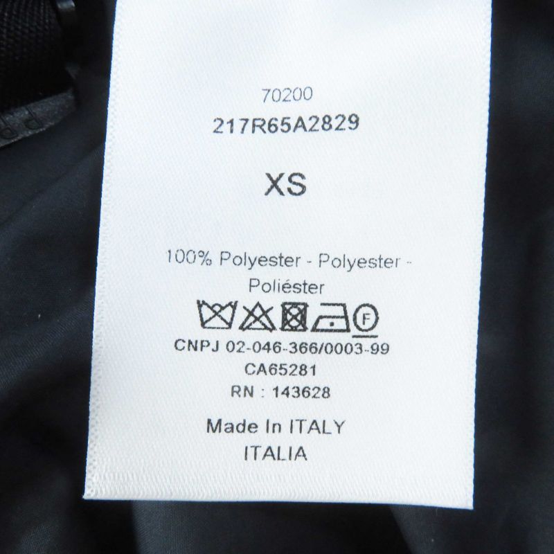 Christian DIOR 217r65a2829 Off-shoulder Drawstring Dress Navy XS Hanger Made