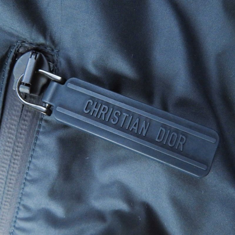 Christian DIOR 217r65a2829 Off-shoulder Drawstring Dress Navy XS Hanger Made